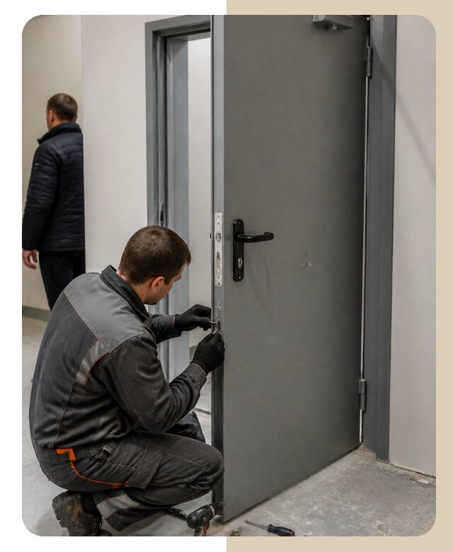 Ремонт противопожарной двери в Советской Гавани по цене 6753 р. | ДвериЛегко-Свс